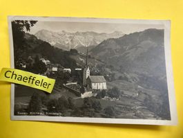 1922 Seewis. Kirche mit Scesaplana