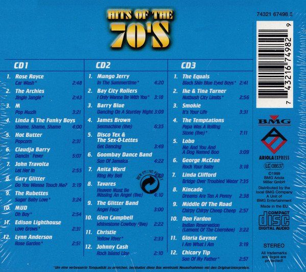 CD: Diverse: Hits aus den 70ern - 3CD – Nuovo e nell'imballaggio originale da Steinhausen venduto da Vilivinili 1