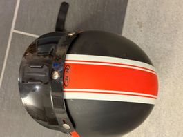 Motorradhelm HJC Retro schwarz rot weiss Grösse XS guter ...