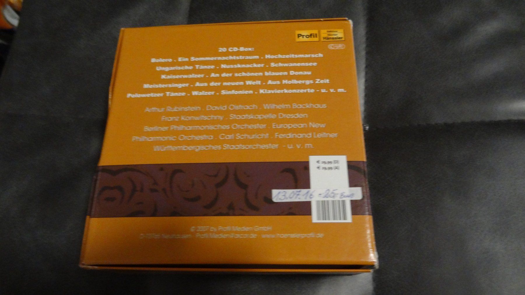 CDs: Romantikfestival - 20 CD BOX KLASSIK – Gebraucht aus Olten von Disc-Ausverkauf 1