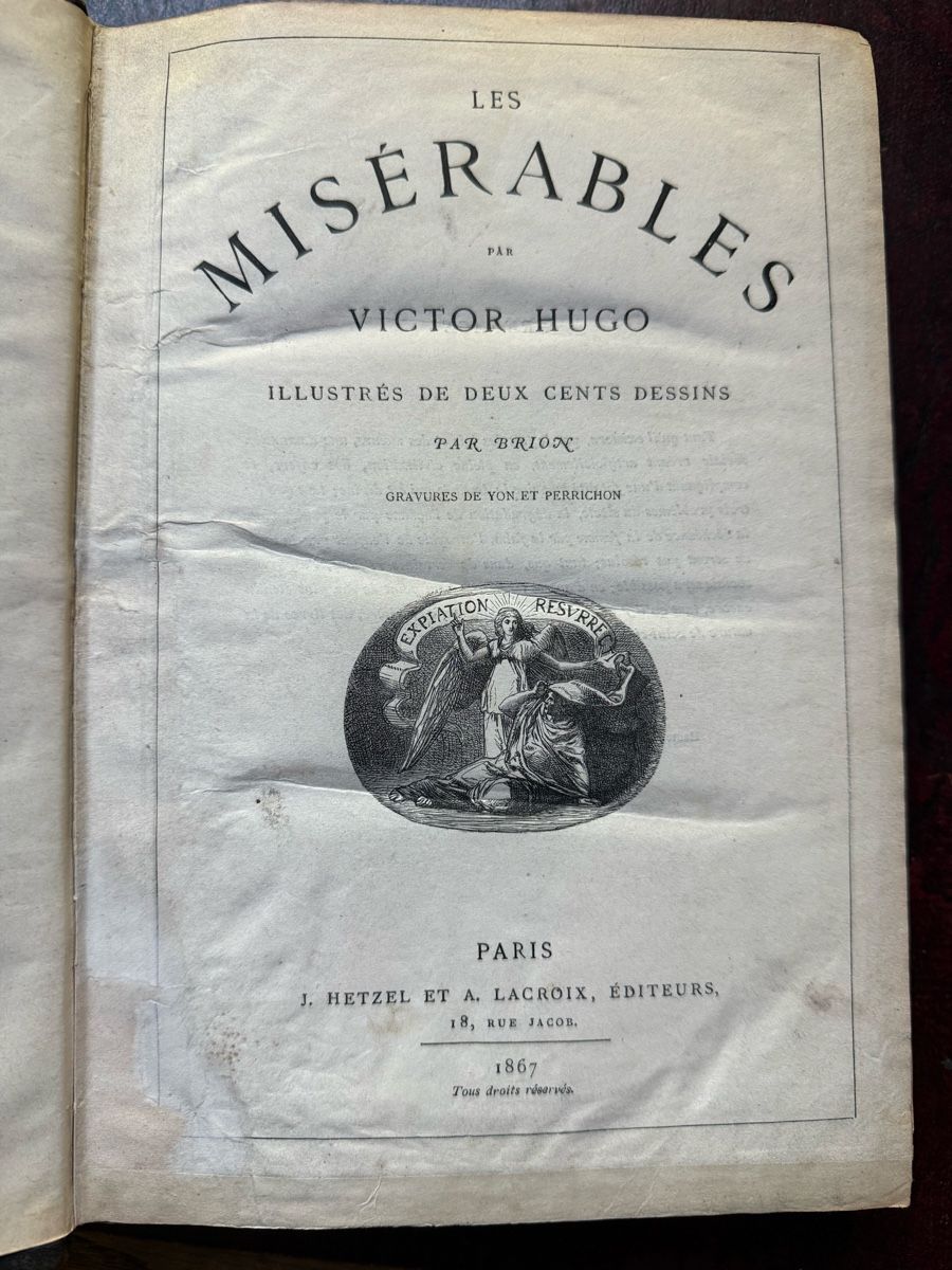 Libri: Victor Hugo Les Miserables Hetzel 1867 – Usato da Fribourg venduto da Ardoffel 2