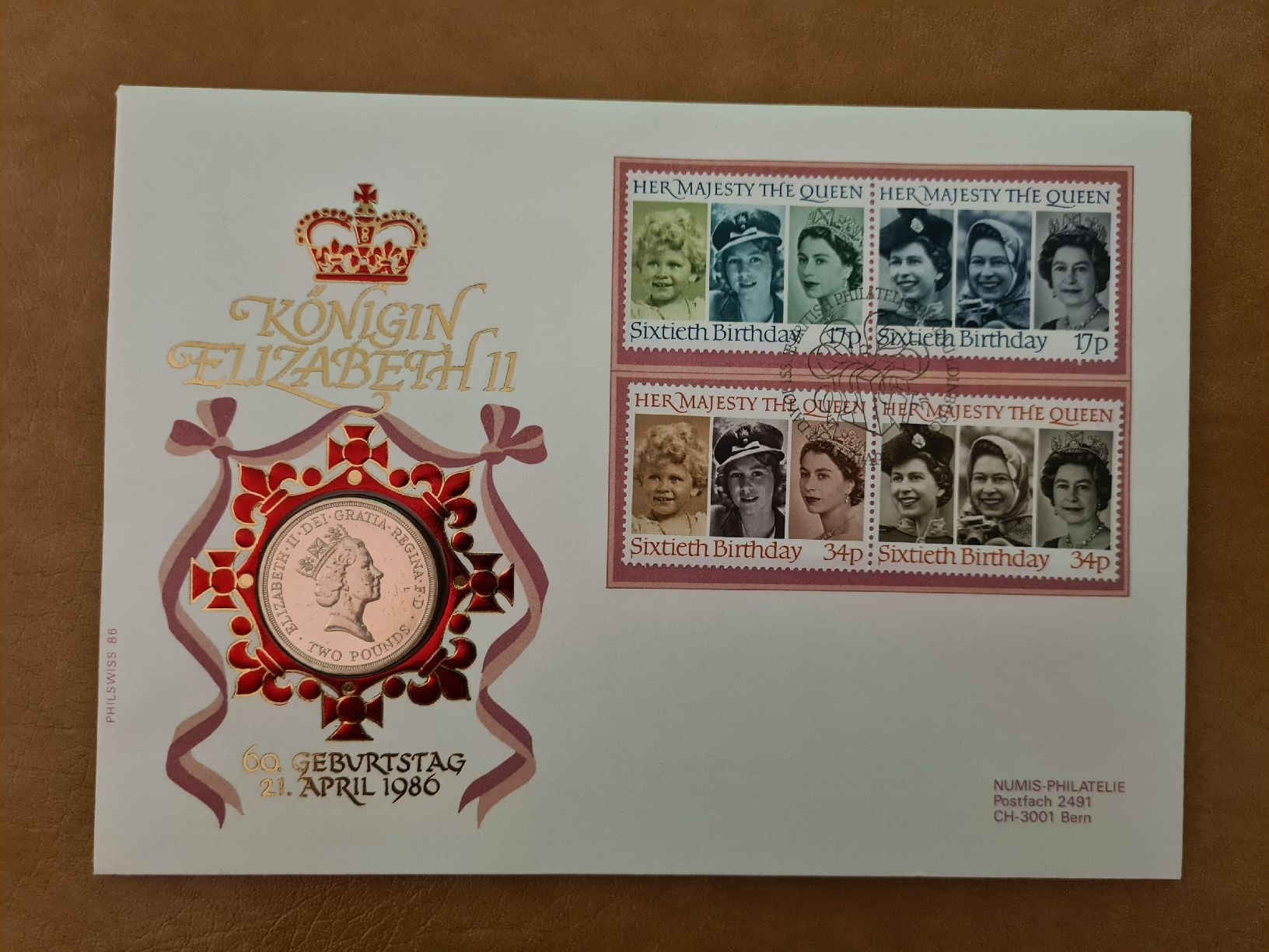 Alle Münzen: Numisbrief 60. Geburtstag Queen Elizabeth II – Neu (gemäss Beschreibung) aus Bülach von Recherchieren 1