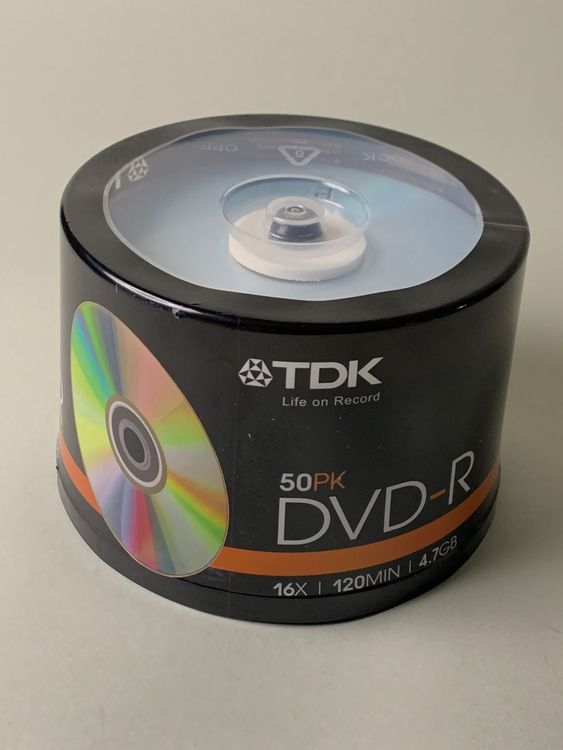 TDK 50PK DVD-R 16x 120min 4.7 GB (Gebraucht) in herisau für CHF 21 ...