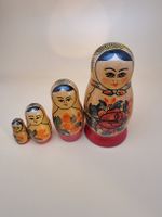 Matroschka Holzpuppen, 4 teilig, Vintage, Sammlerstück