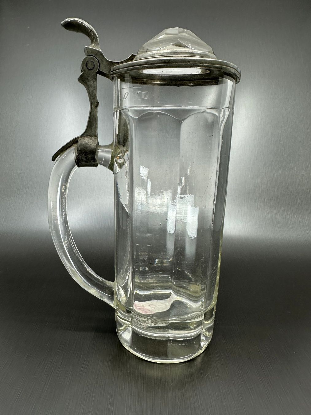 Gläser: Vintage Humpen mit Prisma, Zinn – Gebraucht aus Arisdorf von Liquidus 3
