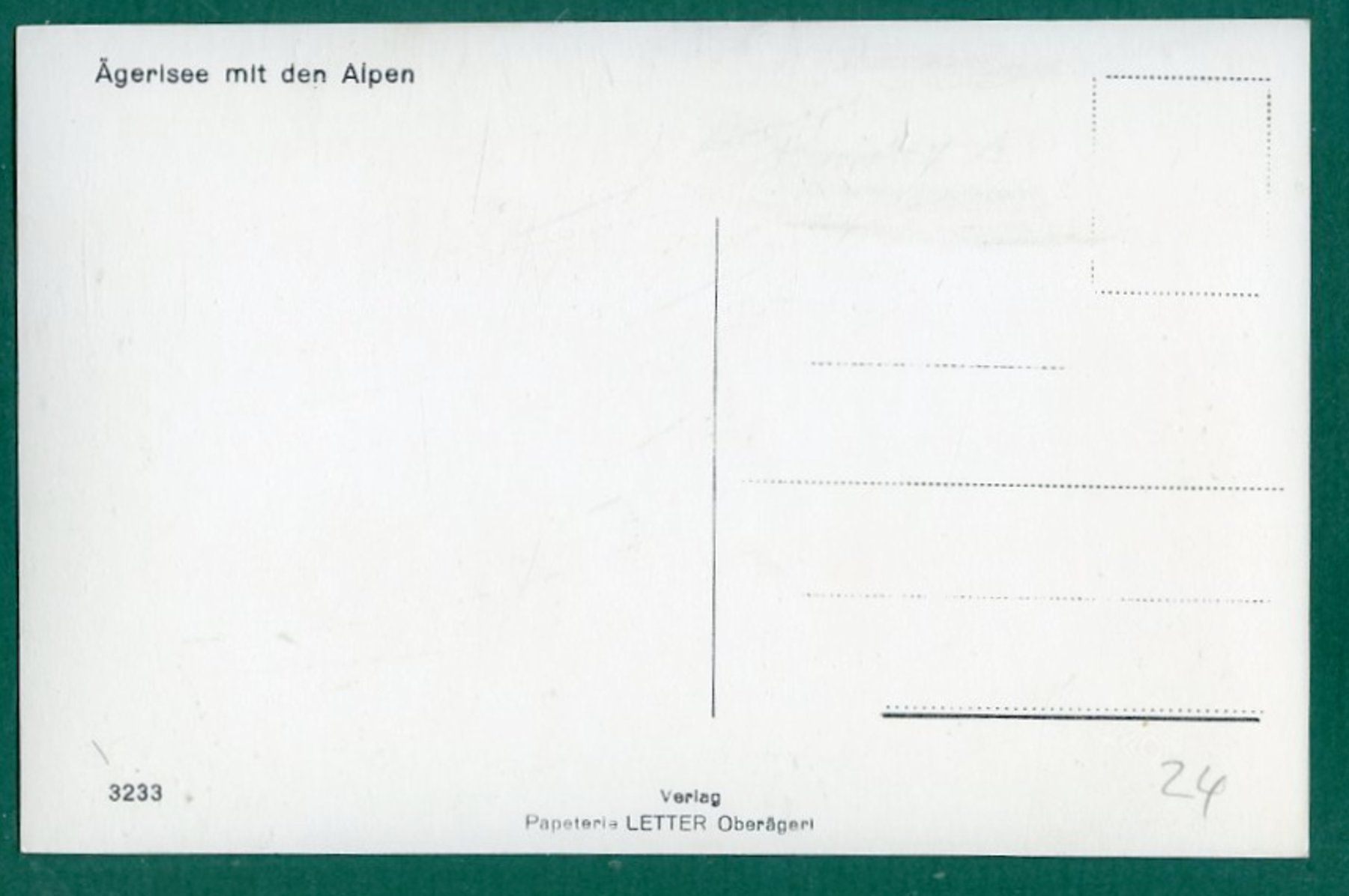 Cartoline postali: Aegerisee mit den Alpen, ungelaufen – Usato da Sargans venduto da Hausi1951 1