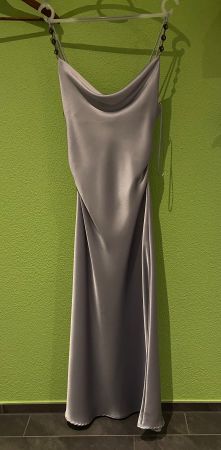 Zara Kleid seidig grau Grösse S