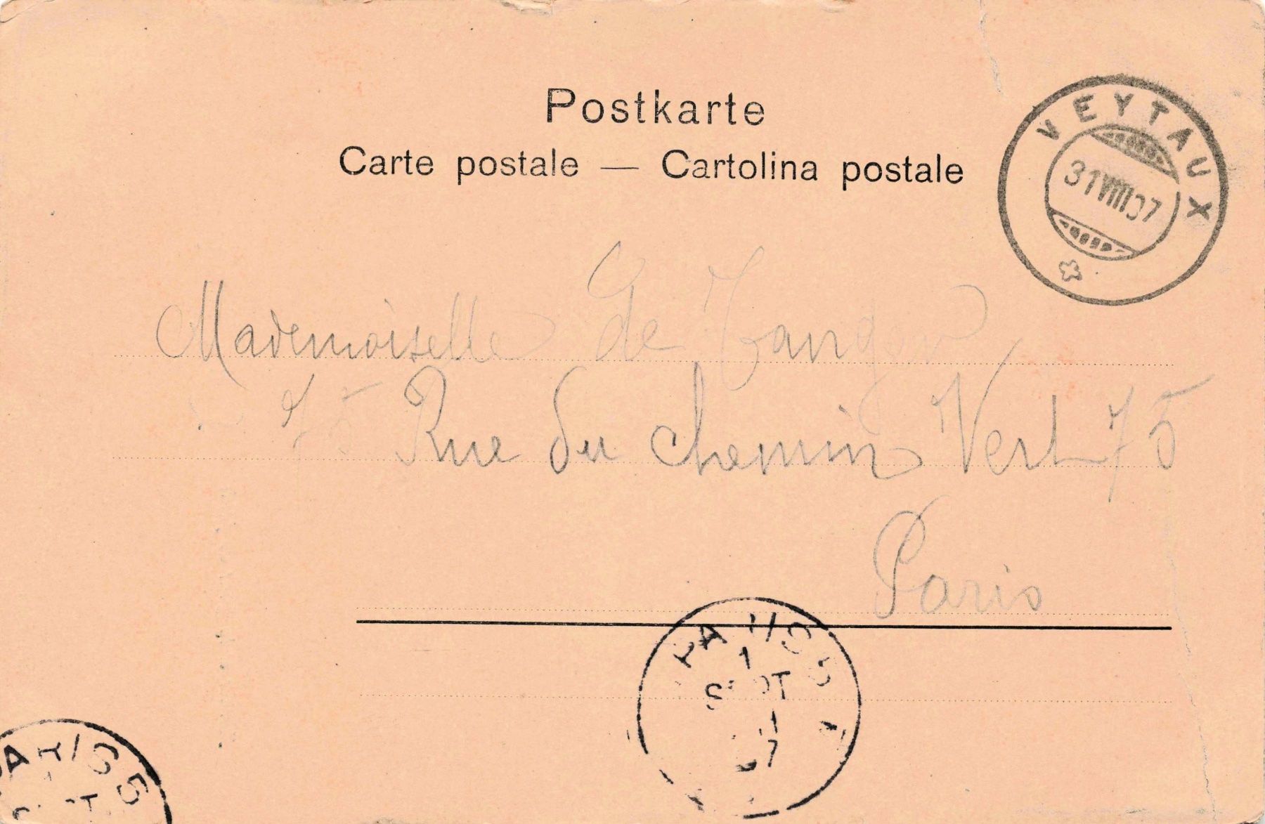 Cartoline postali: Lac Leman territet – Usato da Biasca venduto da Blenio71 1