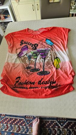 Maglietta fantasia misto viscosa Blue fashion tg. 2XL/3XL