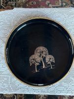 Vintage Serviertablet, schwarz/gold, Deko Herbst 🍂