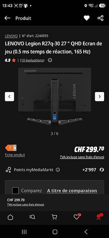 Monitore: Écran gaming 180hz – Gebraucht aus Lausanne von ald_yvg9