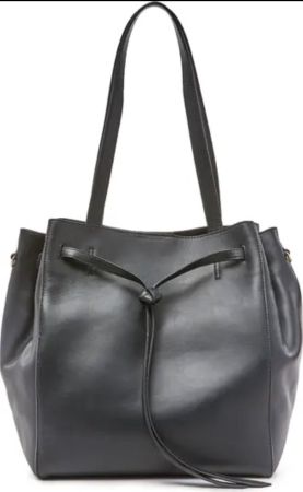 Pop & Suki Damen Lederhandtasche in Schwarz