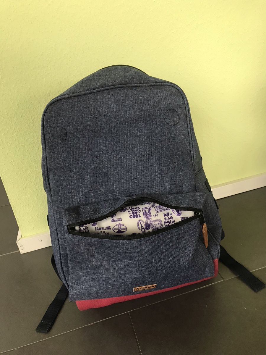 Cabaïa Zaini: Cabaïa City Medium Backpack 23L Blue and pink – Usato da Allschwil venduto da lerie13 4