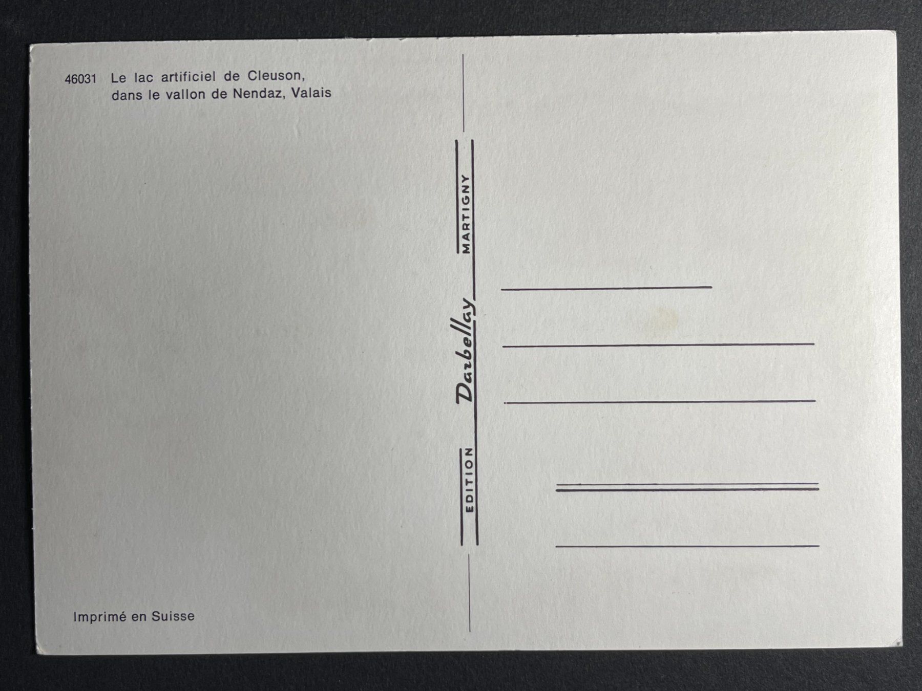 Cartoline postali: Nendaz, Lac de Cleuson – Usato da Steg VS venduto da _vinci_ 1