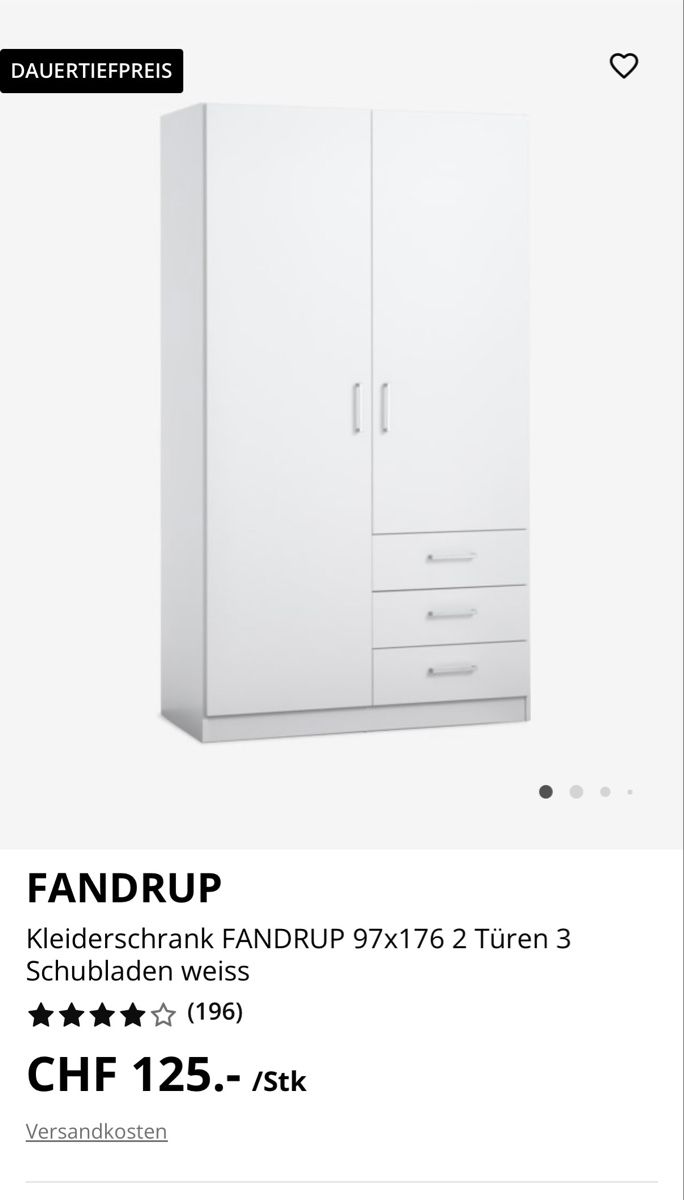 Armadi: Kleiderschrank weiss  – Usato da Embrach venduto da Destiny26