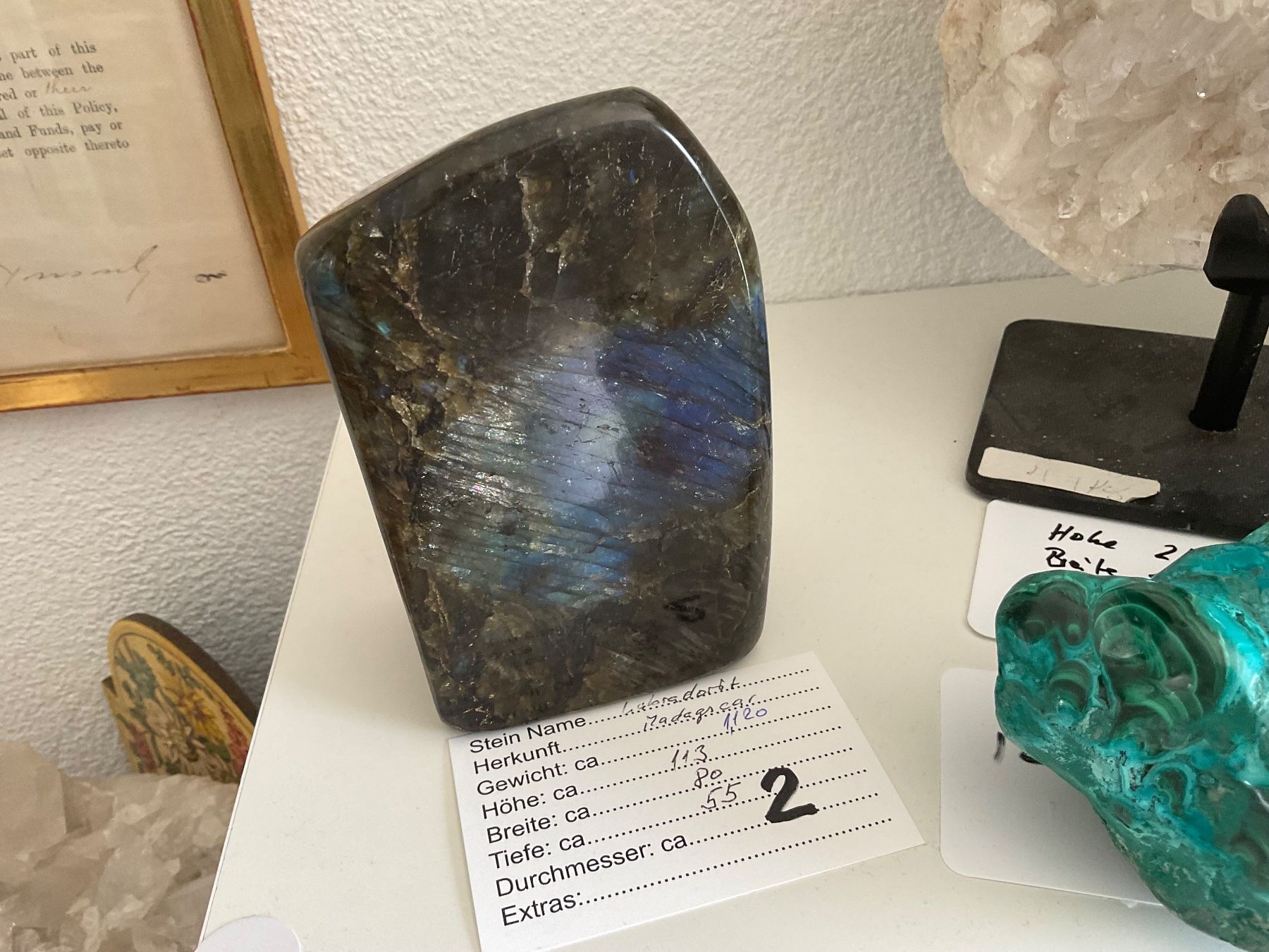 Minerali & Pietre curative: Wunderschöner Labradorit Handschmeichler, Edelstein – Nuovo (secondo la descrizione) da Gibswil venduto da MineralienJRS