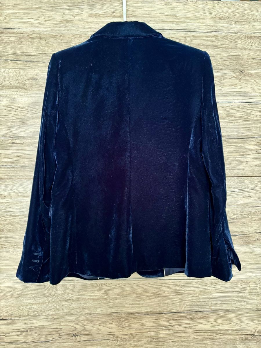 Mango Giacche: Blazer velours bleu marine – Nuovo e nell'imballaggio originale da Genève venduto da mur_h768 1