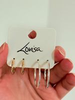 Boucles d'oreilles Lovisa - Lot de 4 cerceaux tendance ✨