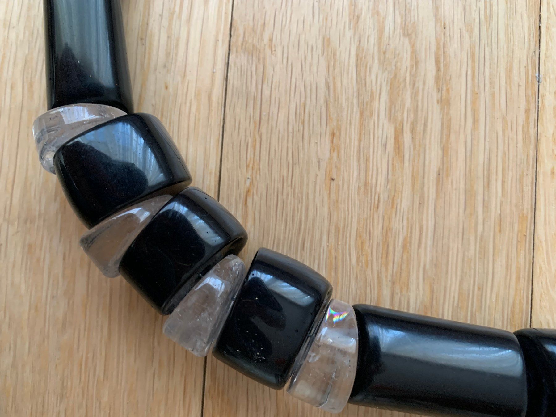 Colliers: MODISCHE KETTE SCHWARZ-TRANSPARENT – D'occasion à Birsfelden par Emporio82 1