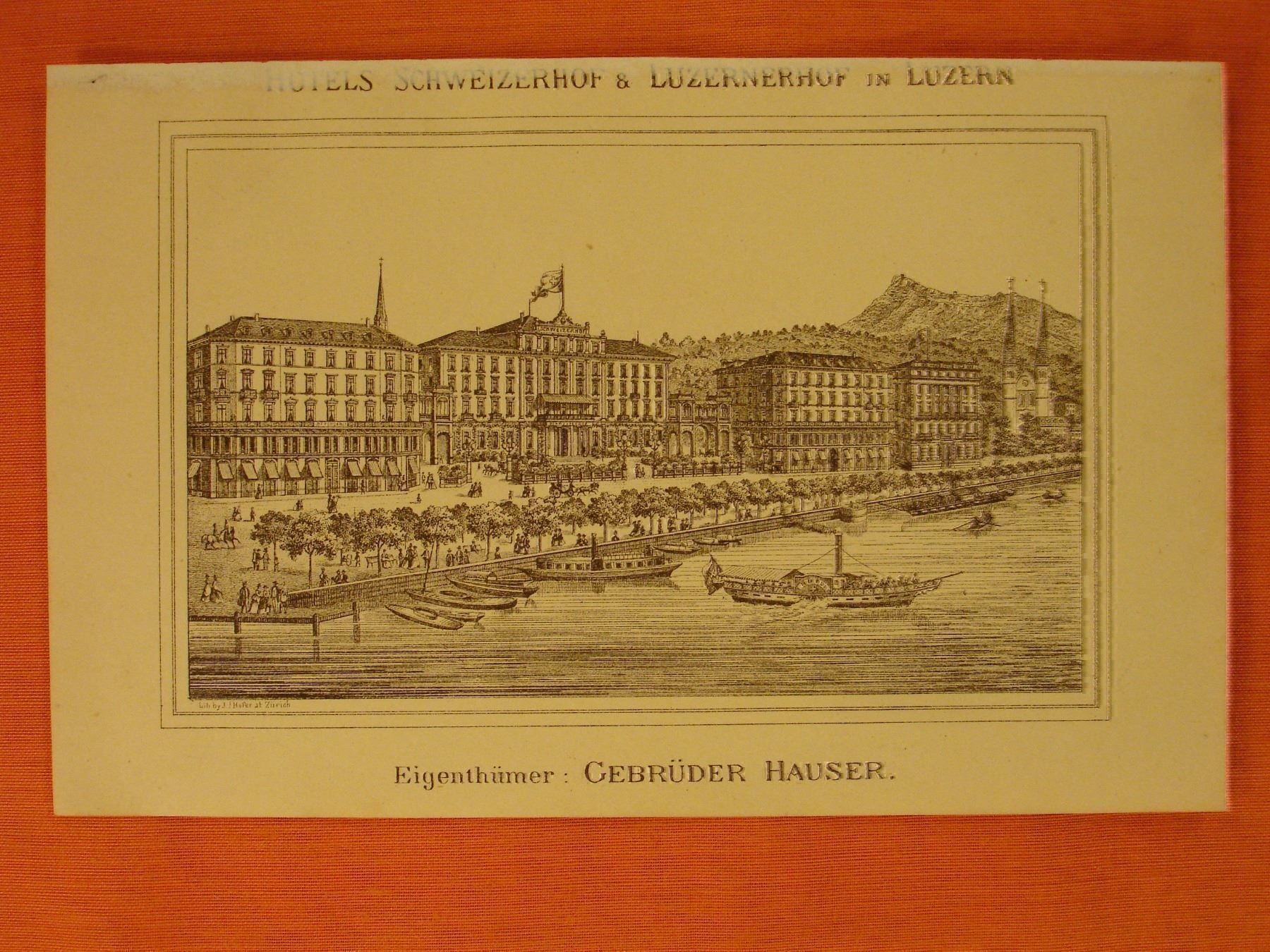 Incisioni: LUZERN, SCHWEIZERHOF & LUZERNERHOF, 1890 – Usato da Grüningen venduto da Kartensammler