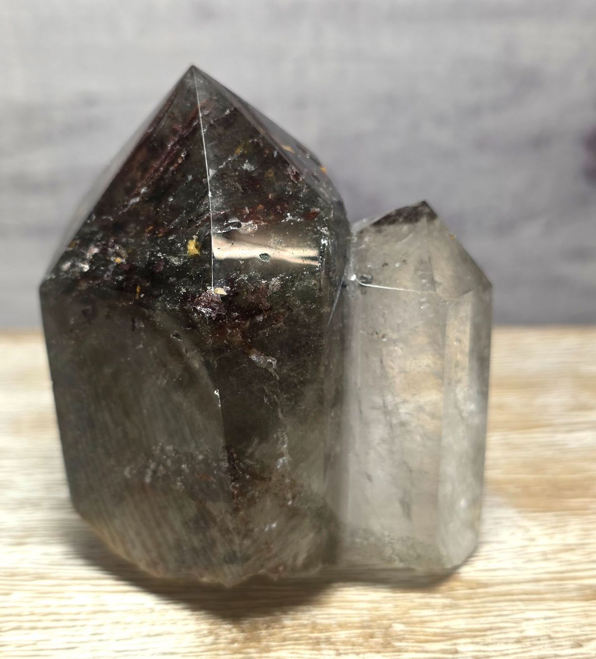 Mineralien & Heilsteine: Lodolith Doppel Spitze 302g – Neu und originalverpackt aus Matzingen von Shay_Crystalz