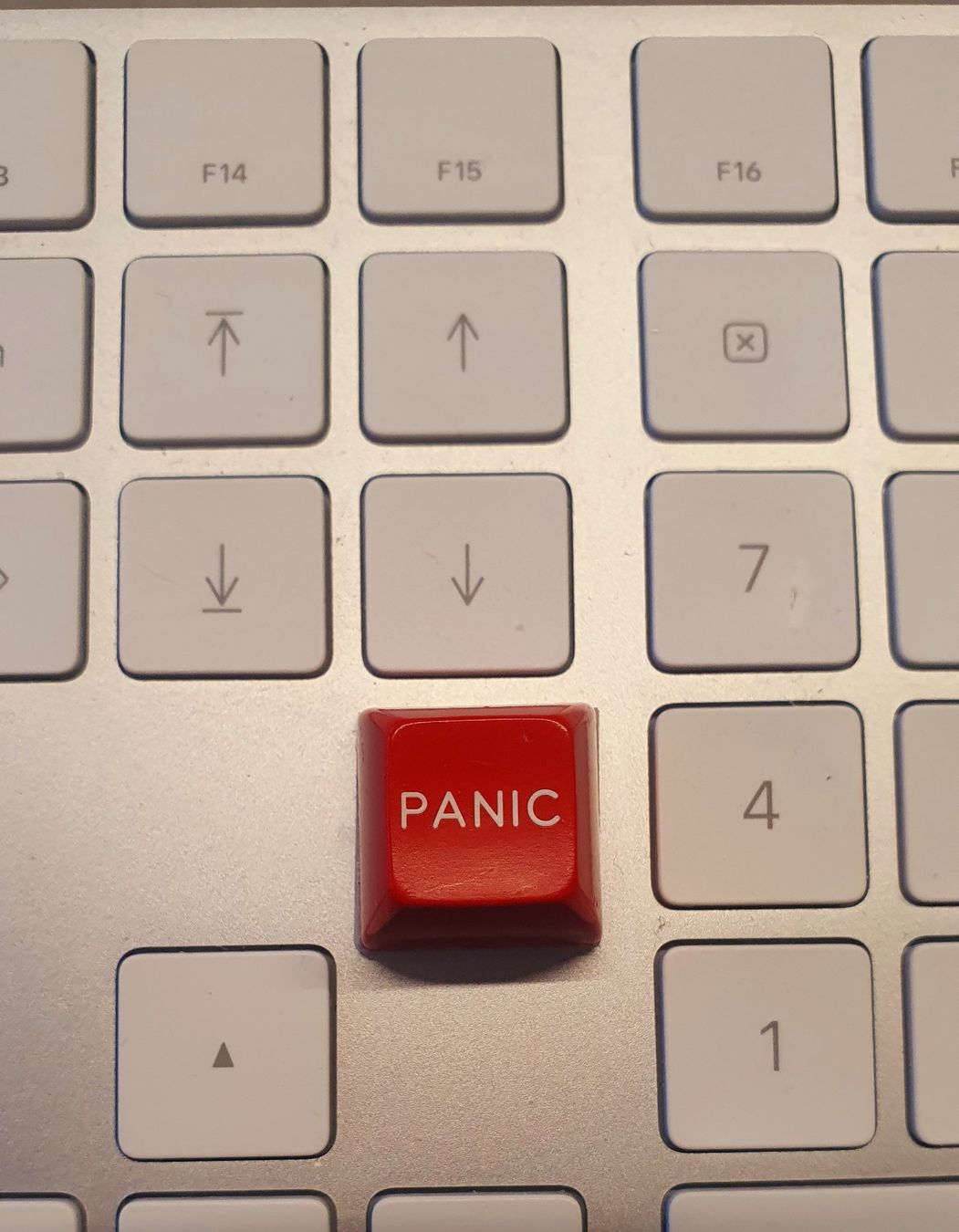Sticker: PANIC Button mit selbstklebender Unterseite – Nuovo e nell'imballaggio originale da Zürich venduto da brifo64 1