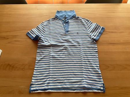 Gestreiftes Tommy Hilfiger Polo Shirt Slim Fit Grösse M