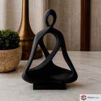 Abstract Yogi Sculpture – Minimalist Figurine - 3D Printed