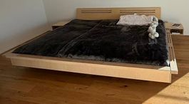 Familienbett aus Birkenholz natur 270 x 200 cm