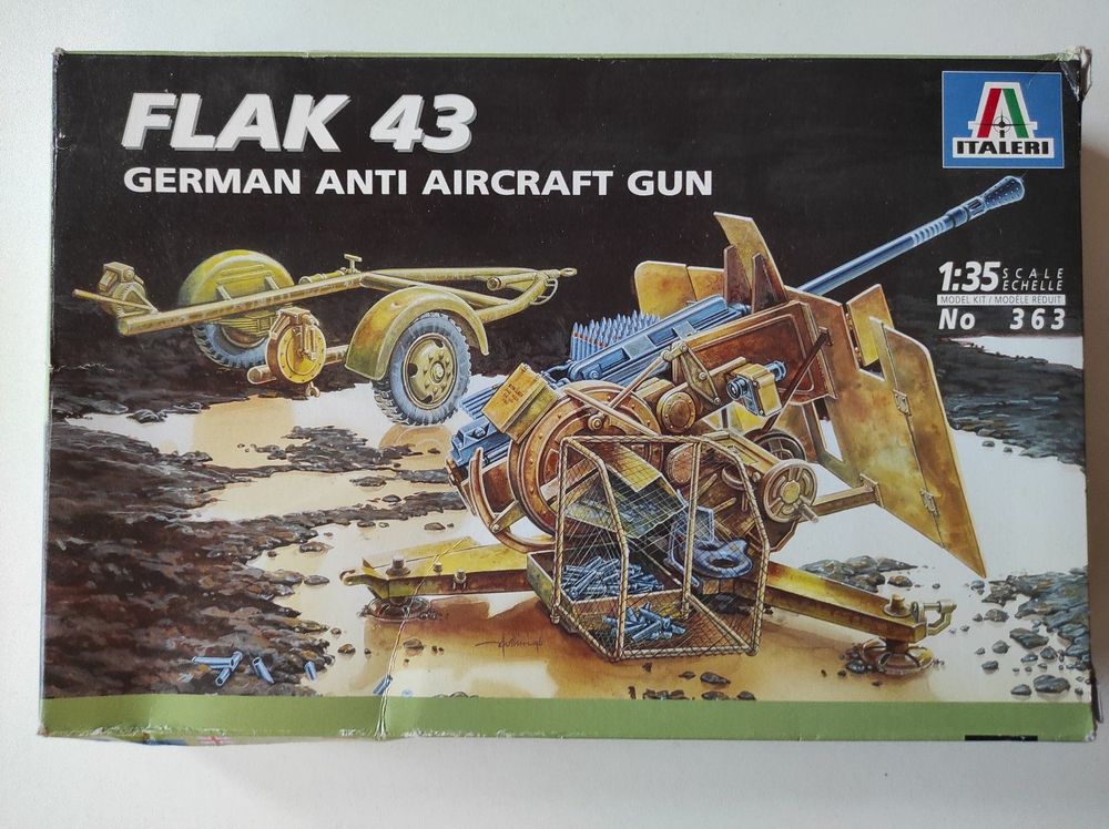 Flak 43 der deutschen Wehrmacht Bausatz von Italeri 1/35 | Kaufen auf ...