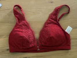 Bralette Abercrombie & Fitch red size M lace hearts