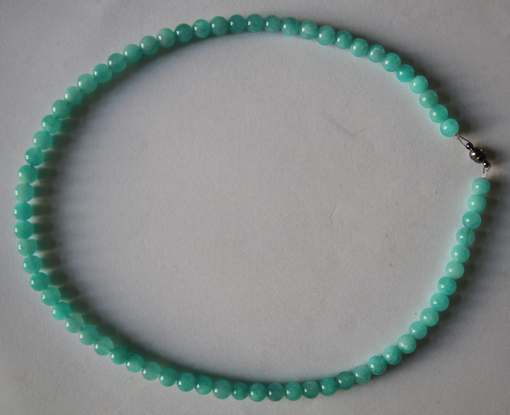 Ketten: NEU: Mosambique Amazonit Kette Collier Magnetverschluss – Neu (gemäss Beschreibung) aus Matten b. Interl von EdelsteineInterlaken 2