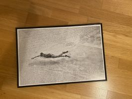 Gerahmtes Bild Schwimmerin im Pool 45.5x30.5cm