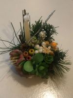 Puppenstuben-Miniatur 1:12 - Blumenarrangement - 4 cm breit