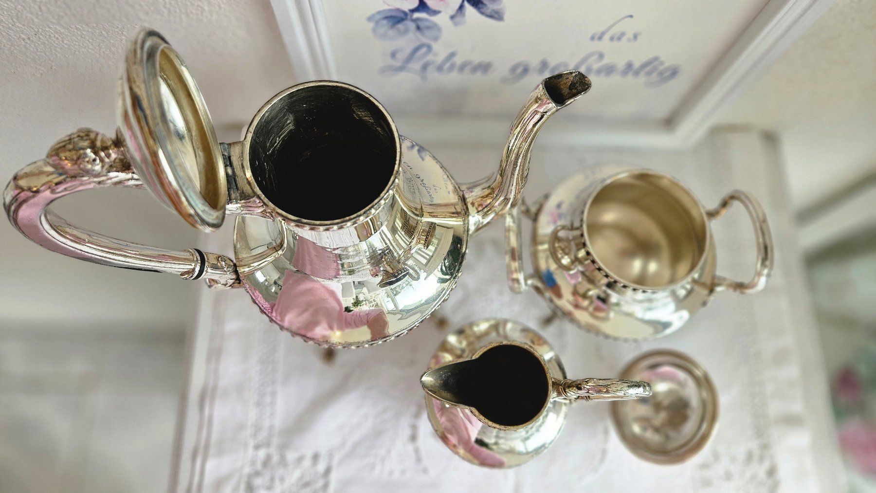 Geschirrsets: Edles versilbertes Kaffee-/ Teeservice Vintage 3tlg. – Gebraucht aus Gossau ZH von Goes05 4
