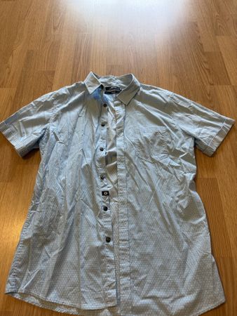 Indigo Hemd Kurzarm in hellblau - Gr. M