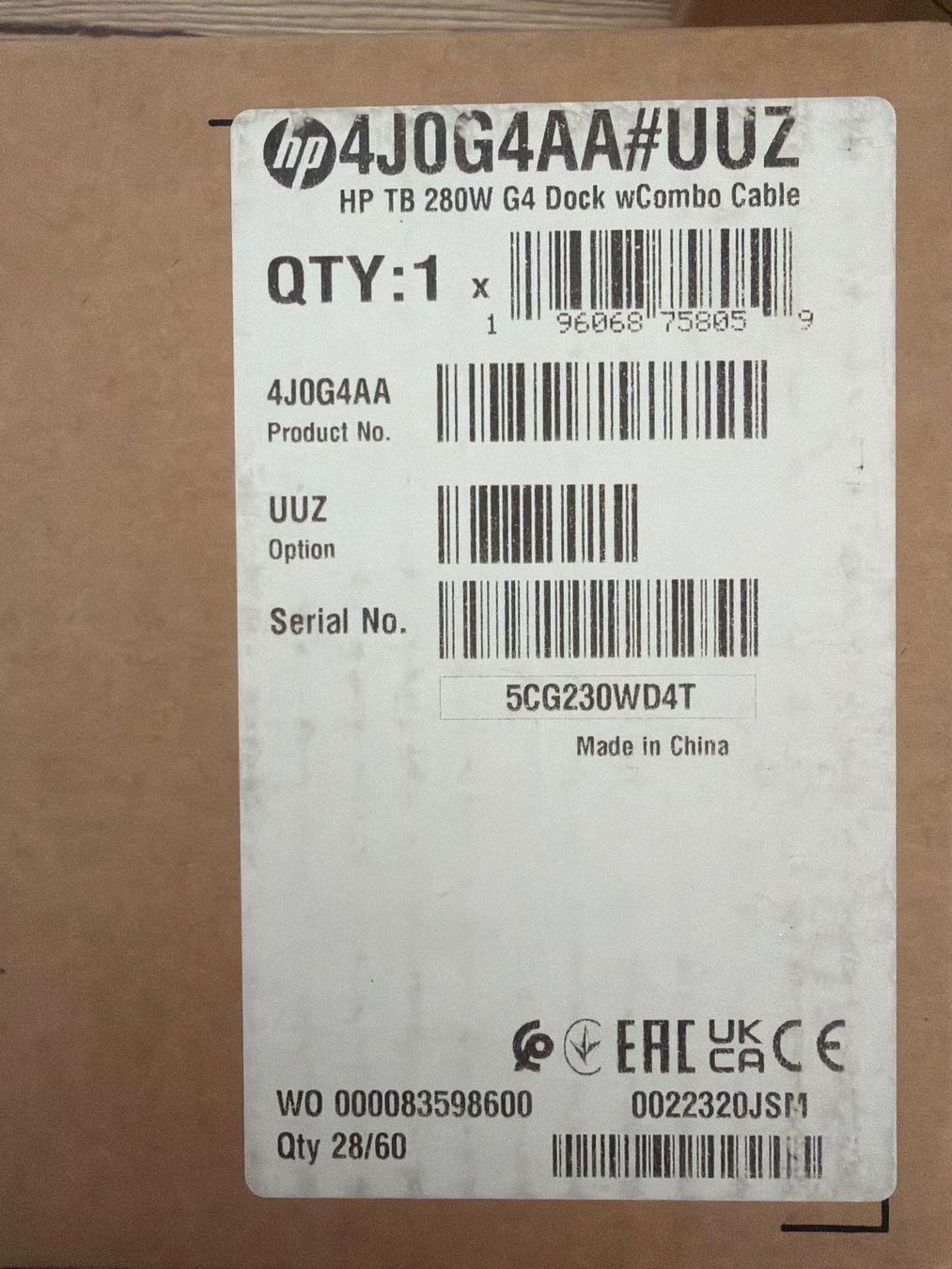 Hewlett Packard Docking station: HP Thunderbolt Dock G4, 280W Combo Cable, NEW and BOXED – Nuovo e nell'imballaggio originale da Rüschlikon venduto da Tif_n7pl 2