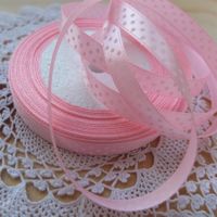 Satin Band Ruban 20M rosa Punkt rose Satinband
