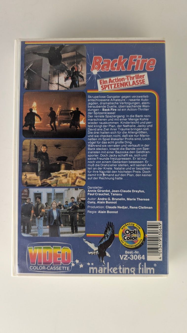 Alle VHS: Back Fire - Ein Action-Thriller der Spitzenklasse VHS – Gebraucht aus Zürich von axolottchen 1