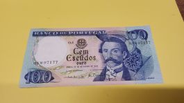 100 Escudos Portugal Banknote von 1978, Top 