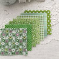Stoff Baumwolle Set 7 Stück 24 x 24 cm
