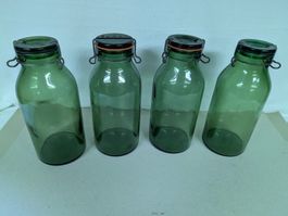 4 Bülacher Einmach Gläser 2 Liter mit Deckel und Bügel