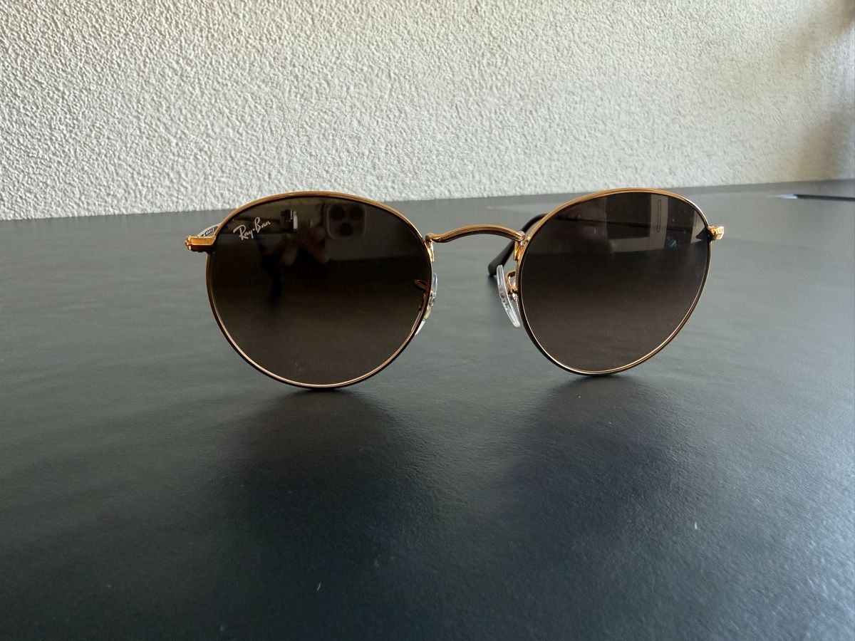 Ray-Ban Occhiali & Lenti: Ray-Ban Sonnenbrille RB3447 Round Metal Hellbronze – Nuovo (secondo la descrizione) da Belp venduto da Lulanis
