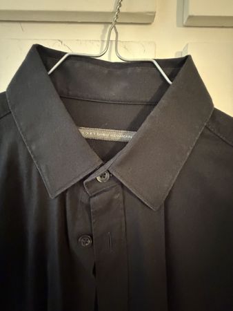Camicia Daniele Alessandrini uomo taglia 41 nera cotone elas