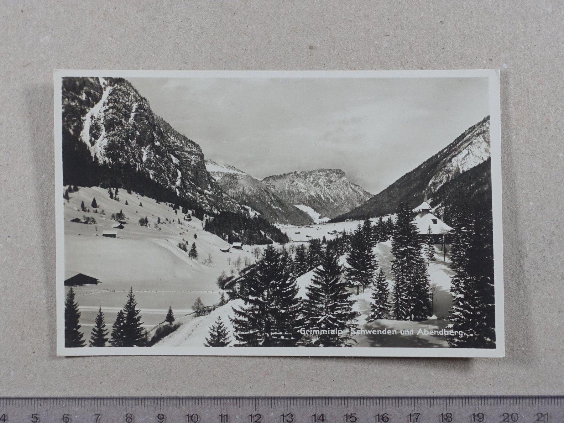 Cartoline postali: Grimmialp, Schwenden, Abendberg – Usato da Lenzburg venduto da fh1