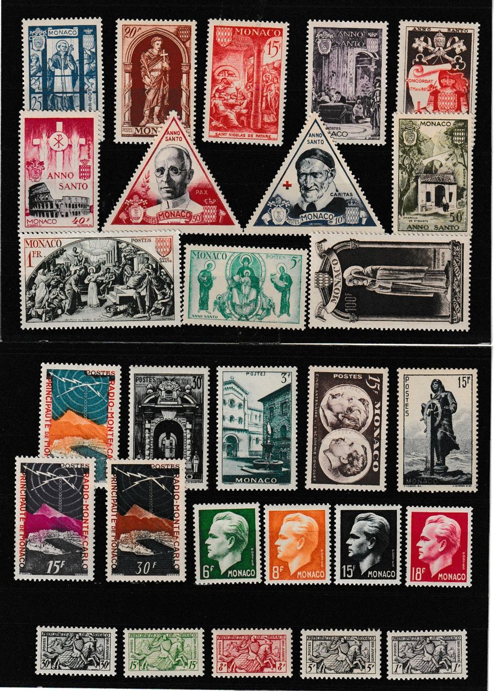 Tous les timbres: Monaco 1951 24 briefmarken – Neuf (Voir description) à St Gallen par Stampsalshobby