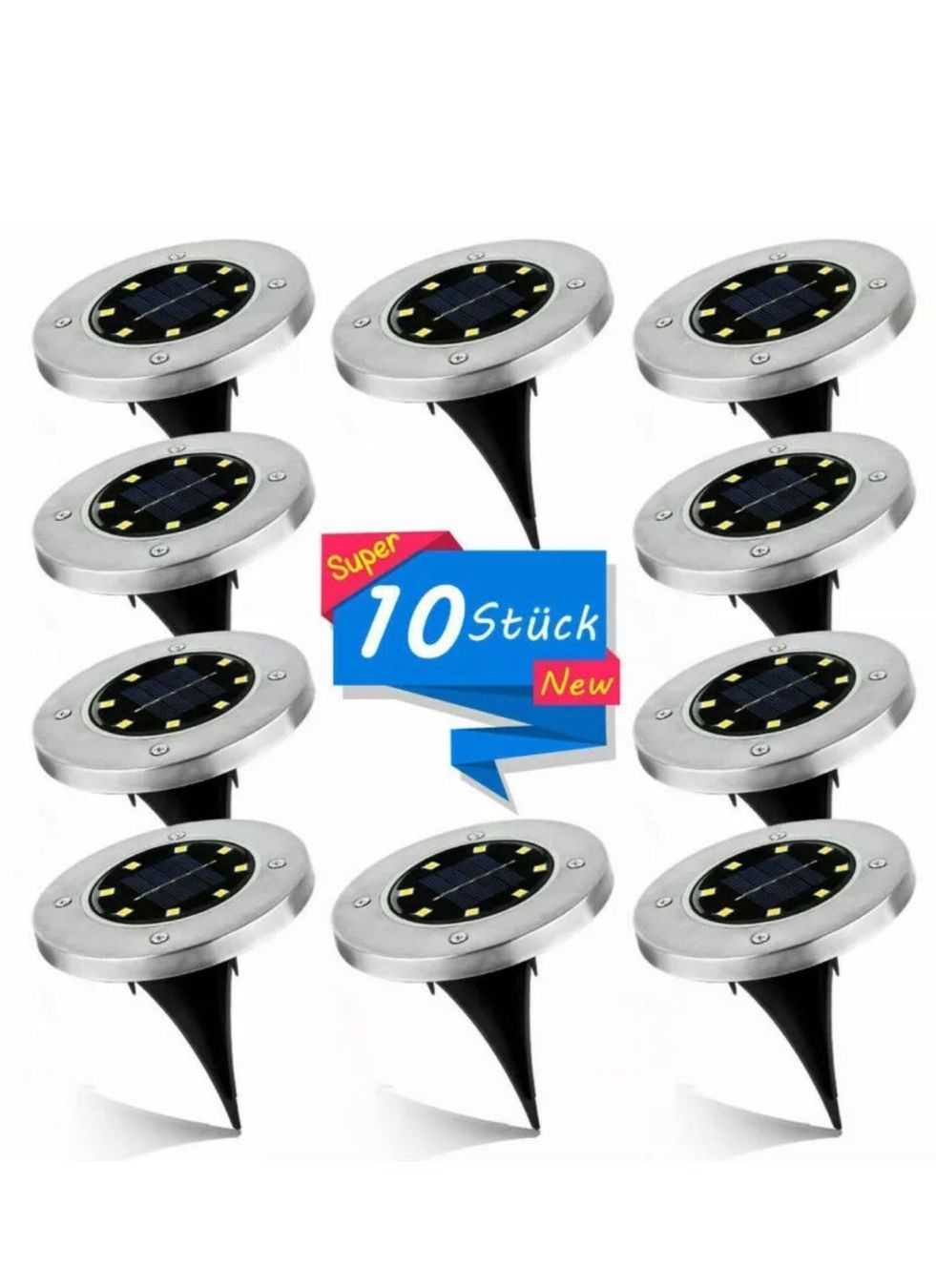 Lampen: +10x12LED Solarlampe Garten Beleuchtung – Neu und originalverpackt aus Amriswil von JaJa-Express 1