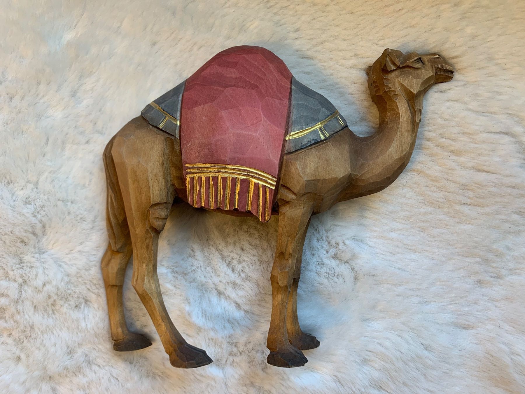 Figurines: Dromedar mit Decke, Holz, Krippenfigur, Huggler Brienz – D'occasion à Kloten par petrol5555 1