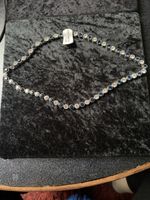 Schönes Collier, Modeschmuck, Silberfarbig m. Blau
