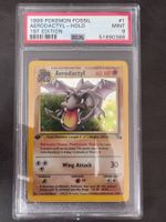 Pokemon Aerodactyl 1.Ed Holo 1/62 - Fossil - EN - PSA 9 MINT